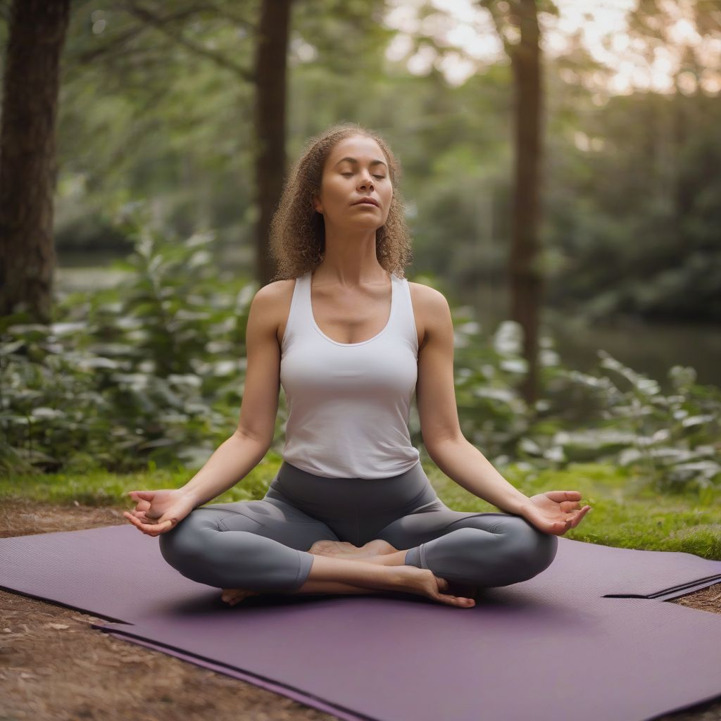 Woman Meditating Outdoors