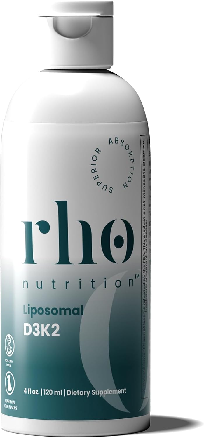 Liposomal D3K2 – Ultra High Absorption Liquid Vitamins D3 and K2 Supplement – Boosts Immune System & Overall Health; Supports Strong Bones & Muscles, and a Healthy Heart